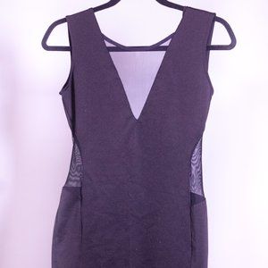 Black Dress Mesh Cut Outs